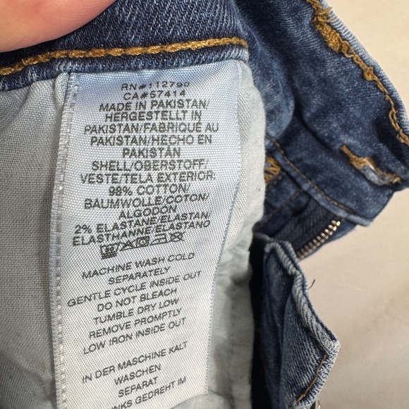 True Religion Jeans Mens Size 34 Blue Rocco Relaxed Skinny Denim Distressed - Picture 2 of 11